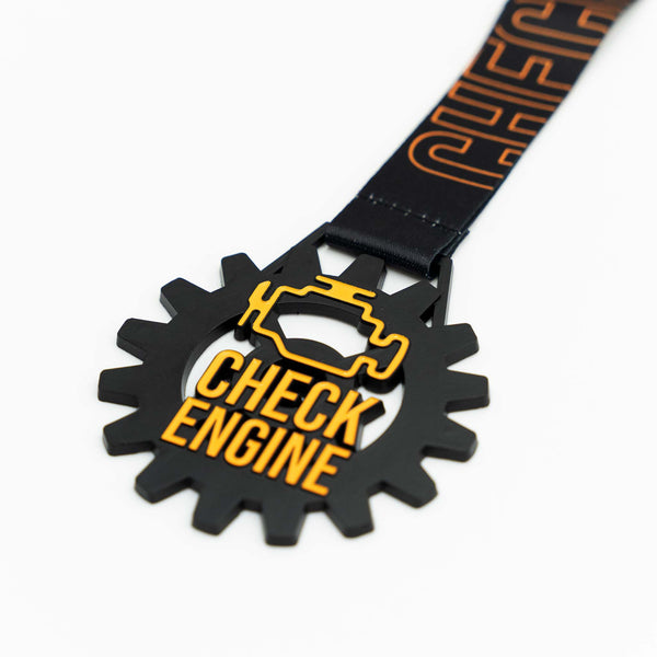 Check Engine Metal Medallion