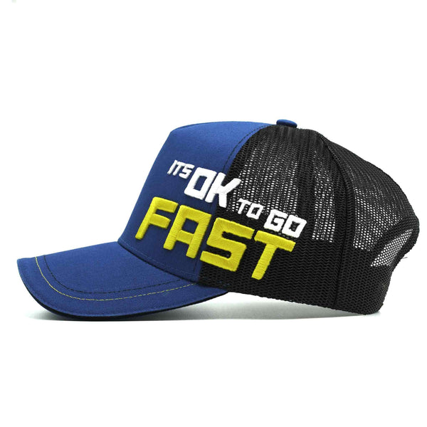 Its ok to go fast Cap Blue